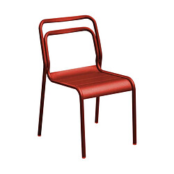 Proloisirs Chaise en aluminium Eos rouge.