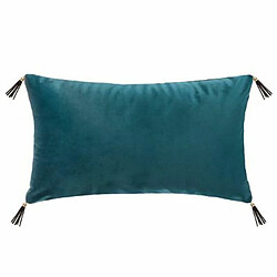 Coussin Déco en Velours Sota 30x50cm Bleu