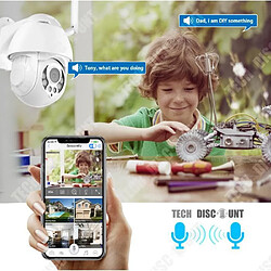 Acheter Tech Discount TD® Caméra de surveillance 10 mètres blanche étanche connexion sans fil sécurité maison zoom extérieur vision nocturne 2,5 pouces