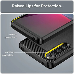 Avis Htdmobiles Coque pour Sony Xperia 10 V - housse etui silicone gel carbone + film ecran - NOIR