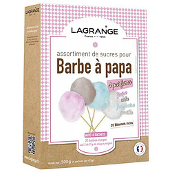 LAGRANGE Assortiment de 4 parfums de sucres pour barbes à papa 380000