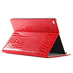 Wewoo Smart Cover rouge pour iPad Air 2 cartes et portefeuille Crocodile Texture horizontale Flip étui en cuir avec titulaire fentes pas cher