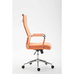 Decoshop26 Fauteuil de bureau en tissu orange avec assise rembourrée pivotant BUR10238