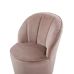 Beliani Fauteuil ALBY Velours Beige pas cher