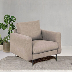 MAISON AUBERTIN Fauteuil Caruso Tissu Taupe 1 Place