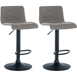 Non Lot de 2 tabourets de bar en tissu Branford