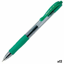 Stylo gel Pilot G-2 07 Vert Ballon 0,4 mm (12 Unités)