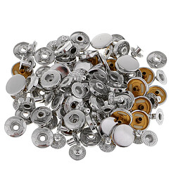 Acheter 30 ensembles de fixations métalliques rivets à pression boutons pour maroquinerie argent