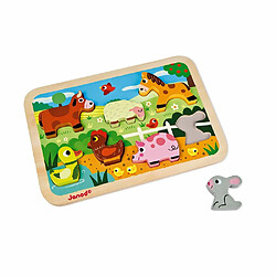 Acheter Puzzle en bois Chunky Animaux de la ferme 7 pièces - Janod