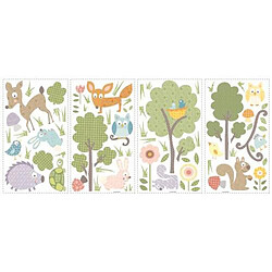 Thedecofactory ANIMAUX DE LA FORÊT - Stickers repositionnables sur le thème des animaux de la forêt