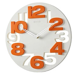 Horloge murale décorative 3d horloge créative analogique pour la maison cuisine chambre blanc pas cher