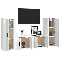 Avis Maison Chic Ensemble de meubles TV 4 pcs pour salon - Blanc Bois d'ingénierie -MN87124