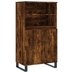 vidaXL Buffet haut Chêne fumé 60x36x110 cm Bois d'ingénierie