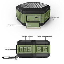 Universal Haut-parleur Bluetooth étanche Subwoofer Mini Mini haut-parleurs sans fil portables (vert) pas cher