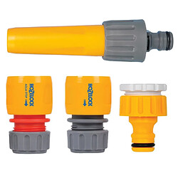 Hozelock Kit de démarrage avec raccords et embout 4 pièces Jaune