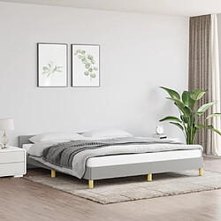 Maison Chic Lit adulte - Cadre Structure de lit avec tête de lit Contemporain Gris clair 160x200 cm Tissu -MN64929