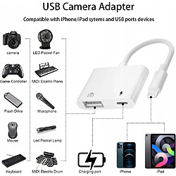 GUPBOO ADAPTATEUR DE LIGHTNING À USB CAMERA,JL1041