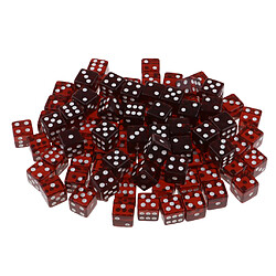 100pcs 6 dés de jeu dés 15mm dés pour jeux de société et enseignement des mathématiques Brown pas cher