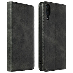 Avizar Etui Huawei P20 Housse Cuir Portefeuille Fonction Support - Noir