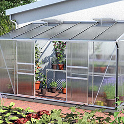 Vitavia Serre de jardin en polycarbonate 4 mm et aluminium anodisé avec embase Ida 201.4 x 386.50 x 220.8 cm.