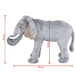 Acheter vidaXL Jouet en peluche Éléphant Gris XXL