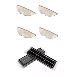 Pièces de rechange pour filtres HEPA, 2 pièces avec 4 accessoires pour tissus de vadrouille, couverture complète