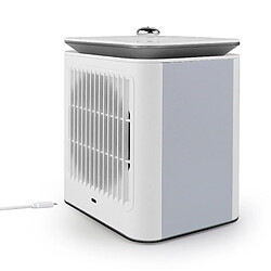 Ventilateur de Climatiseur Portable Refroidisseur d'Air Ventilateur de Bureau Super Silencieux avec Poignée Humidificateur Ventilateur de Brumisation 3 Vitesses pour le Bureau