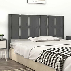 Avis Maison Chic Tête de lit scandinave pour lit adulte,Meuble de chambre Gris 155,5x4x100 cm Bois massif de pin -MN64282