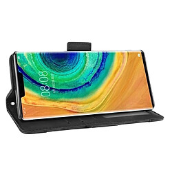 Acheter Wewoo Housse Coque Étui en cuir à Motif peau de veau de style portefeuille pour Huawei Mate 30 Proavec fente carte séparée noir