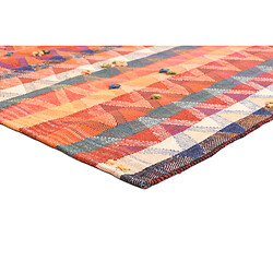 Vidal Tapis de laine 199x142 orange Jajim pas cher