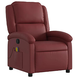 Avis Maison Chic Fauteuil de massage inclinable,Fauteuil luxe de relaxation Rouge bordeaux Similicuir -MN61646