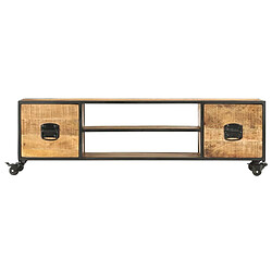 Maison Chic Meuble TV scandinave - Banc TV pour salon 130x30x39 cm Bois massif de manguier -MN97692