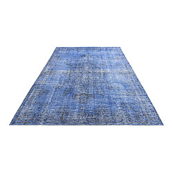 Avis Vidal Tapis de laine 312x203 Bleu Ultra Vintage