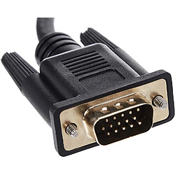 Basics Adaptateur HDMI femelle vers VGA avec port audio de 3,5 mm