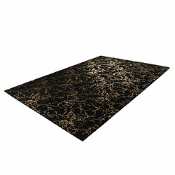 Acheter Paris Prix Tapis Marbré à Poils Longs Bijou Noir & Or 120 x 170 cm