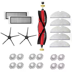 Kit de pièces de rechange pour Xiaomi Mijia Roborock S5 S5 MAX S6 S60 S65 S50 S55 E25 E35, brosse de balayage de vadrouille de filtre 22 paquets