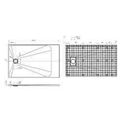 Acheter Vente-Unique Receveur à poser ou à encastrer découpable en résine - Blanc - 140 x 90 cm - MIRNOSA