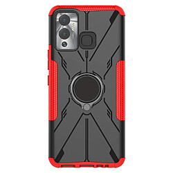 Coque en TPU 2-en-1, anti-chutte avec béquille pour votre Infinix Hot 12 Play 4G - rouge