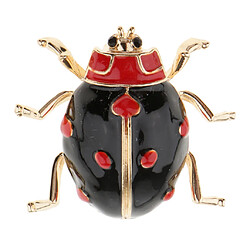 Émail coccinelle bug insecte broche broche femmes hommes mode bijoux rouge