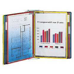 Protège-documents pivotant Tarifold PVC A4 couleurs assorties - 10 pochettes