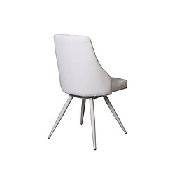 Acheter Inside 75 Lot de 2 chaises design FREEWAY WHITE pivotant à 180° assise polyuréthane blanc