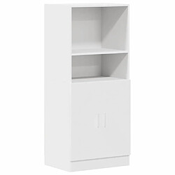 vidaXL Armoire de cuisine blanc 57x41,5x131,5 cm bois d'ingénierie