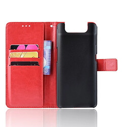 Acheter Wewoo Housse Coque en cuir à rabat horizontal Texture rétro Crazy Horse pour Galaxy A80 / A90avec porte-cartes et fentes cartes et cadre photo Rouge