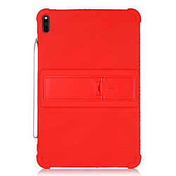 Coque en silicone Souple avec béquille rouge pour votre Huawei MatePad 10.8 (2020)