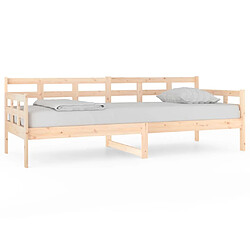 vidaXL Lit de jour sans matelas bois de pin massif 80x200 cm