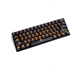 Chrono Clavier Mécanique 61 Touches Rétroéclairé USB Gaming Keyboard RK61 Filaire/Wireless Bluetooth Clavier pour iOS, Android et Windows(noir)