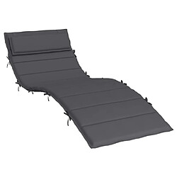 vidaXL Coussin de chaise longue anthracite 180x60x3 cm tissu oxford