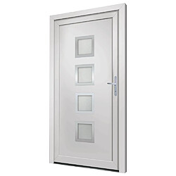 Avis vidaXL Porte d'entrée Blanc 98x208 cm PVC