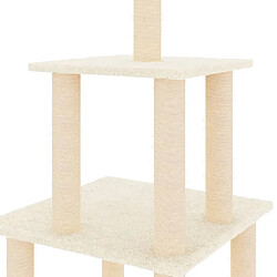 Acheter vidaXL Arbre à chat avec griffoirs en sisal crème 111 cm