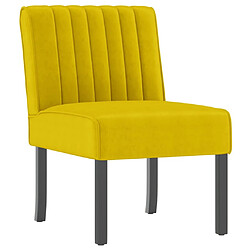 Maison Chic Fauteuil relax sans accoudoirs,Chaise de salon jaune velours -MN83473